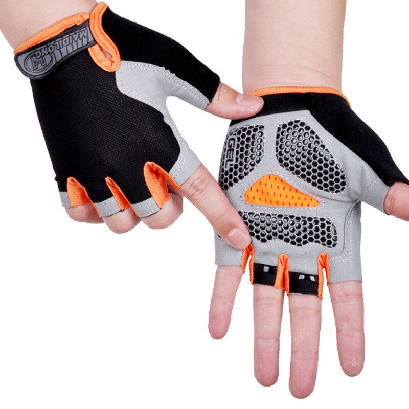 Cycling Gloves Men Women Fingerless Weight Lifting Fitness Gym Gloves Training Non Slip Palm Protect Breathable Bicycle Gloves - MJP CUP