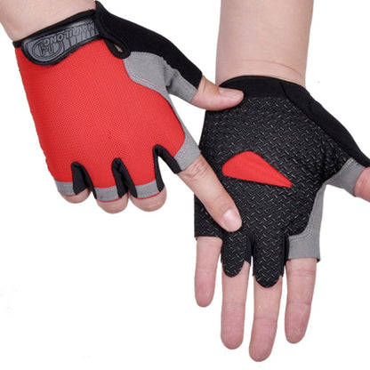 Cycling Gloves Men Women Fingerless Weight Lifting Fitness Gym Gloves Training Non Slip Palm Protect Breathable Bicycle Gloves - MJP CUP