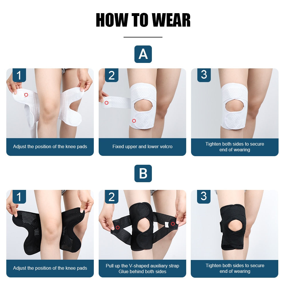 1PC Sports Kneepad Men Women Pressurized Elastic Knee Pads Arthritis Joints Protector Fitness Gear Volleyball Brace Protector - MJP CUP