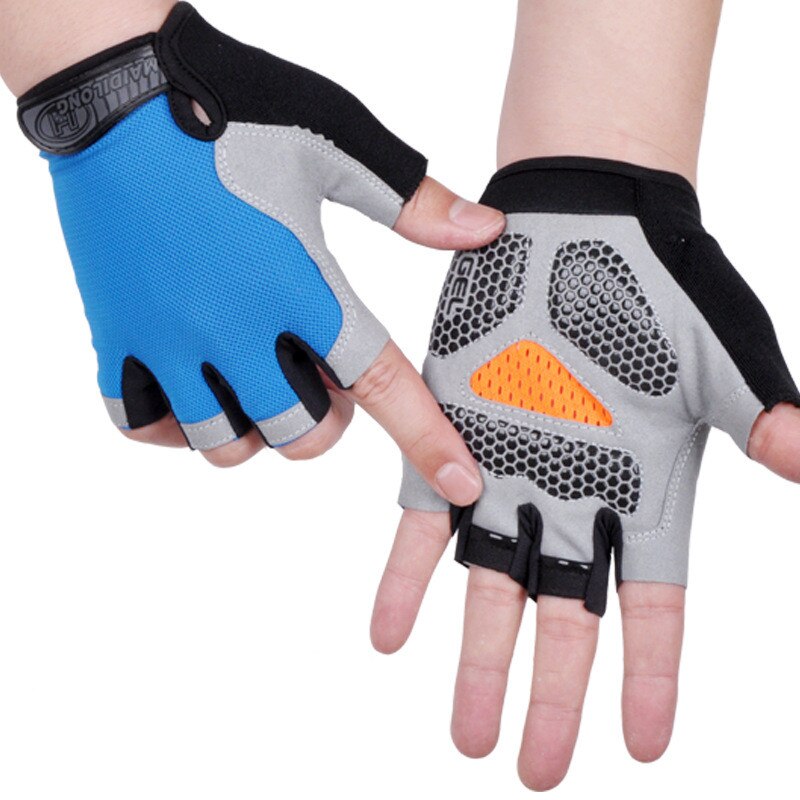 Cycling Gloves Men Women Fingerless Weight Lifting Fitness Gym Gloves Training Non Slip Palm Protect Breathable Bicycle Gloves - MJP CUP