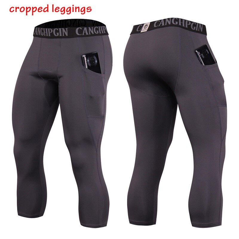 Crossfit Gym Running Mens Leggings Fitness Quick-drying Jogging Compression Pants Men Workout Training Tights Sport Man Trousers