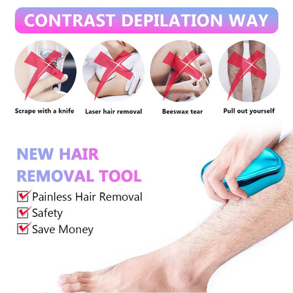 Premium Crystal Hair Removal Painless Gentle Exfoliator Depilation Tool