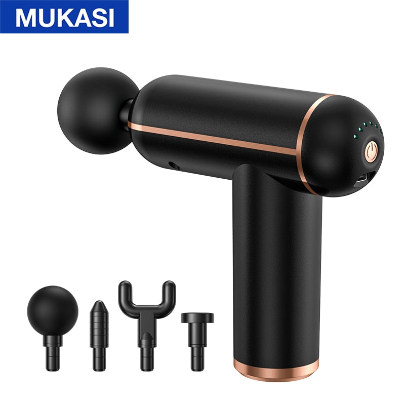 MUKASI Massage Gun Portable Percussion Pistol Massager For Body Neck Deep Tissue Muscle Relaxation Gout Pain Relief Fitness